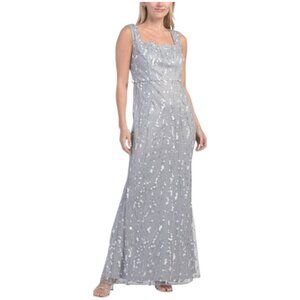 JS COLLECTIONS Sleeveless Sequin Embellished Gown